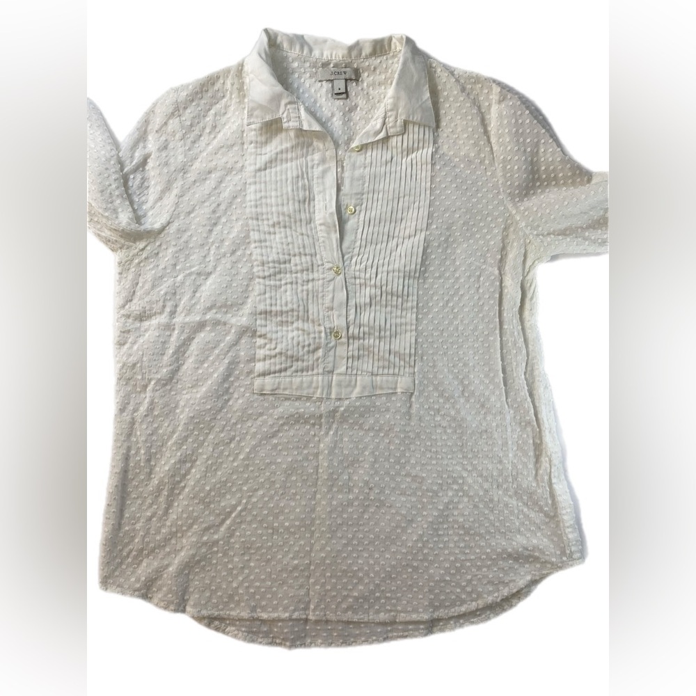 J Crew white Blouse size 6 - Picture 10 of 11